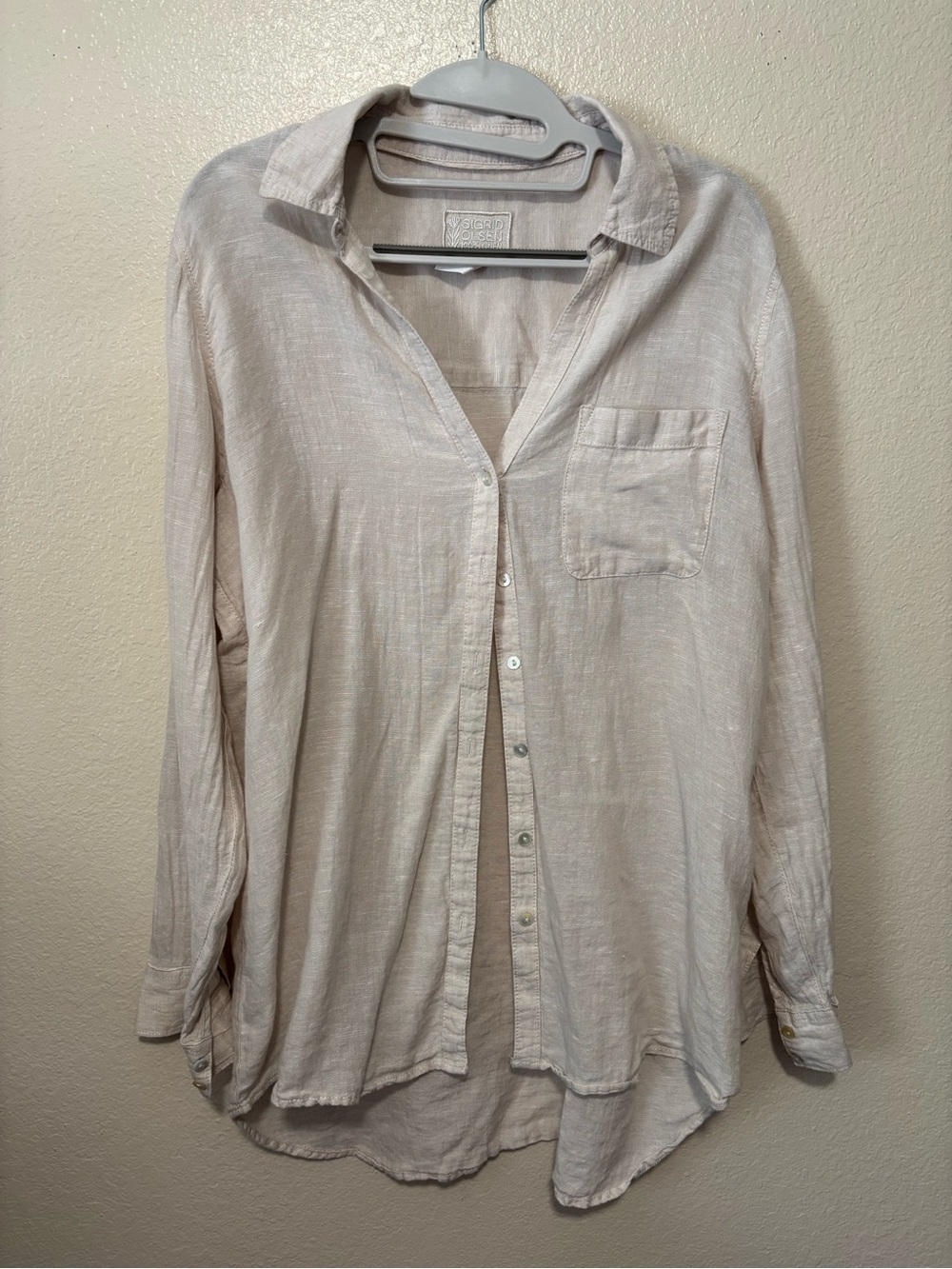 Normcore Natural Lightweight Linen Top Size Medium